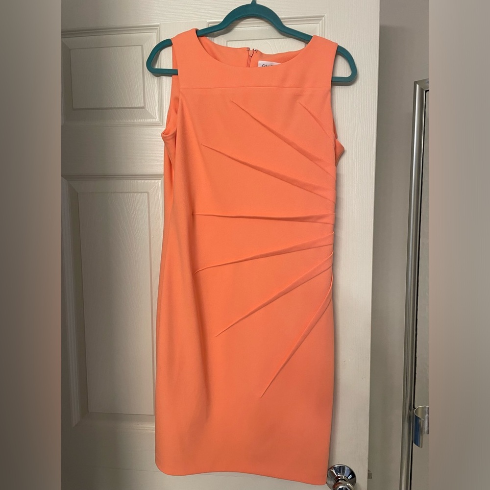 Calvin Klein Starburst Sheath Creamsicle